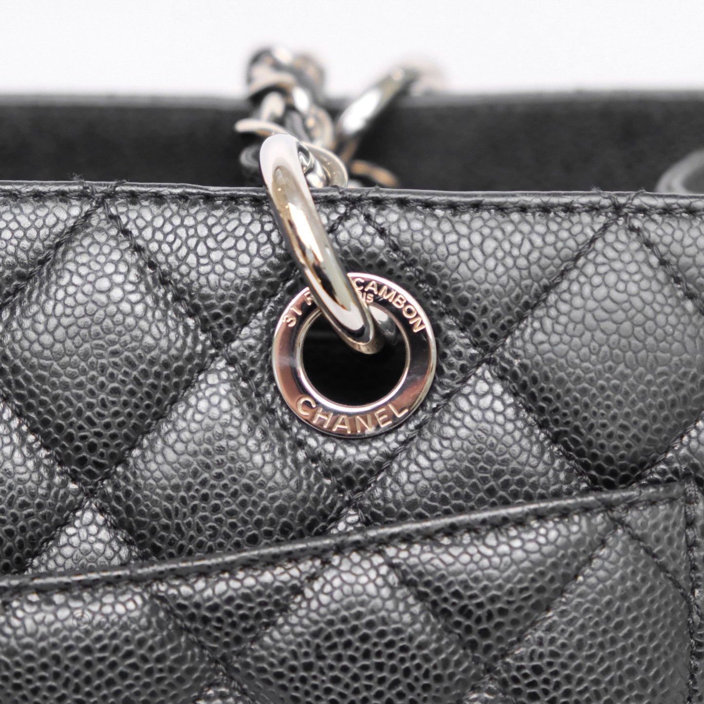 Chanel GST Black Caviar Silver Hardware
