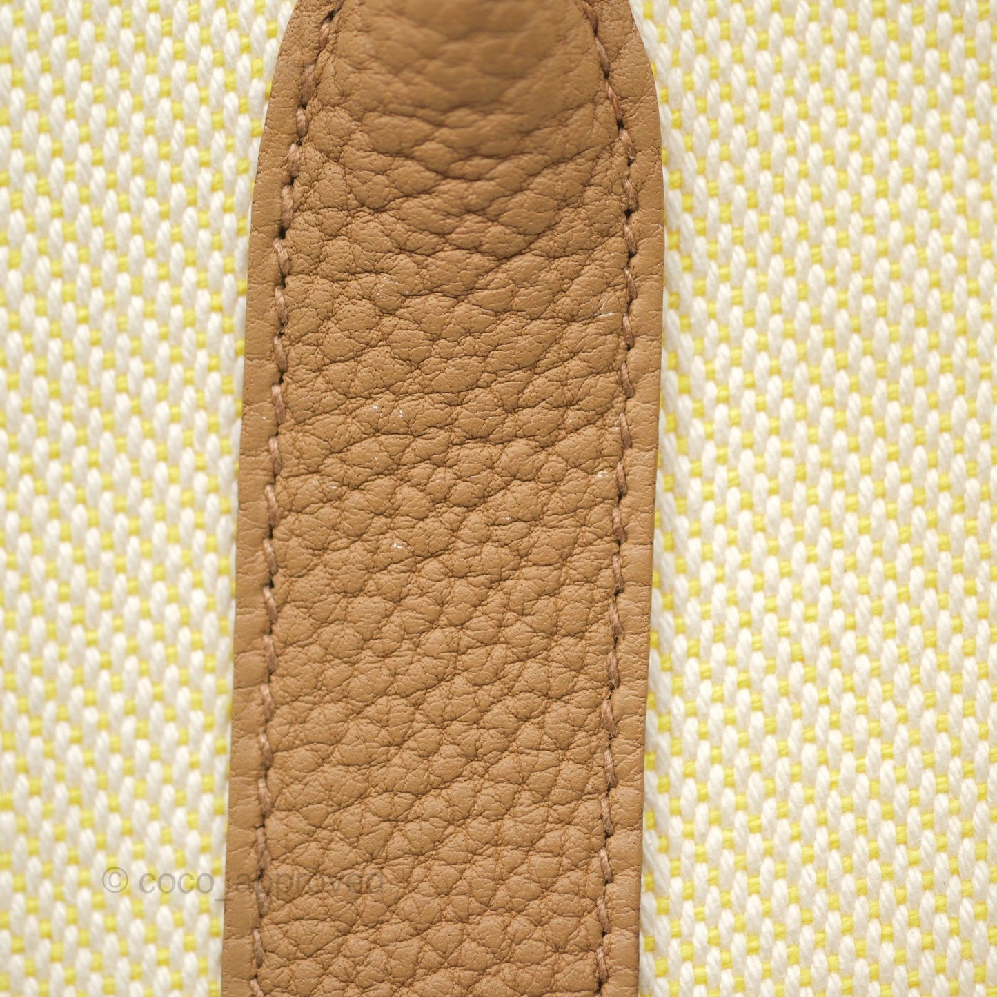 Hermès Garden Party 30 Canvas Ecru-Jaune Citron 9N/ Biscuit 48