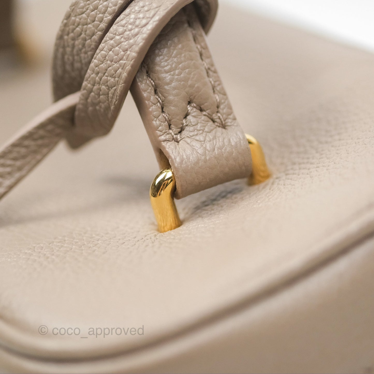 Louis Vuitton Monogram Empreinte Tourterelle Vanity PM Beige Gold Hardware