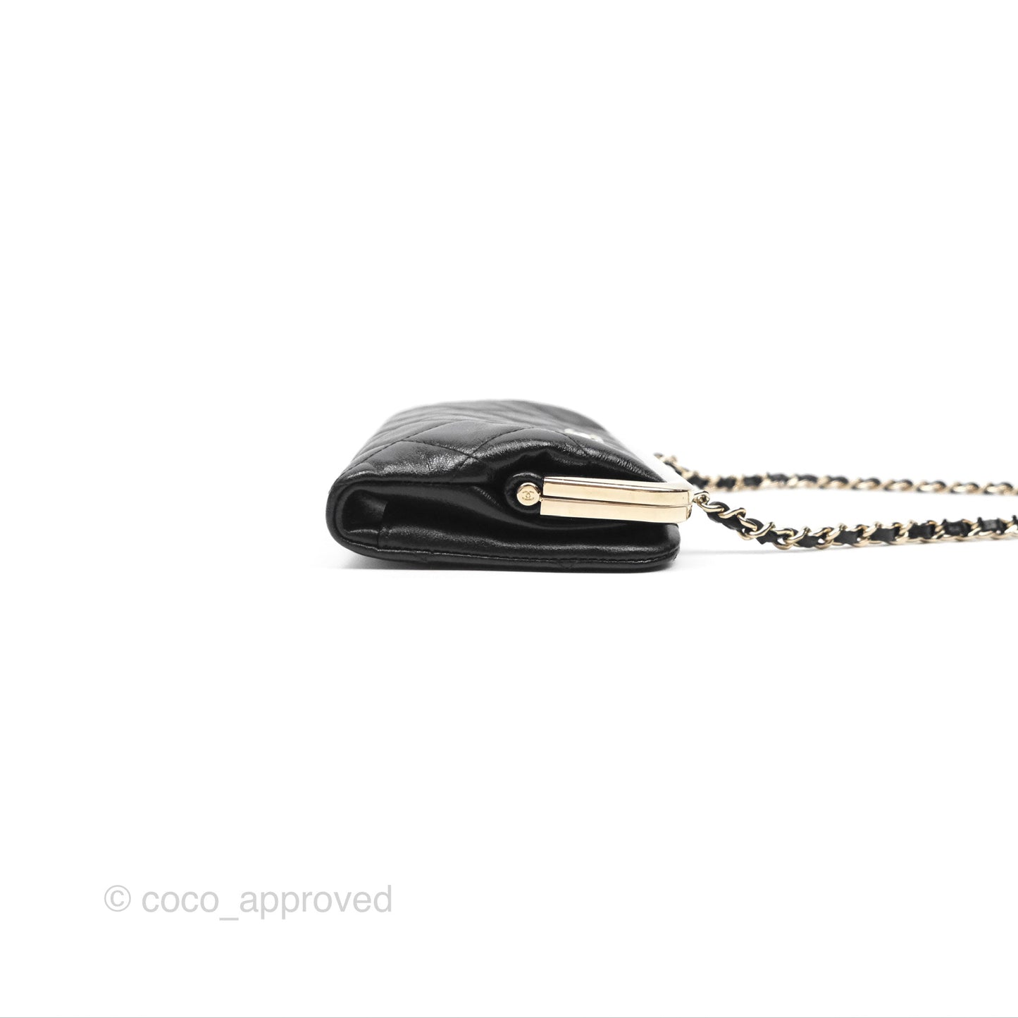 Chanel Clutch on Chain Black Calfskin Gold Hardware