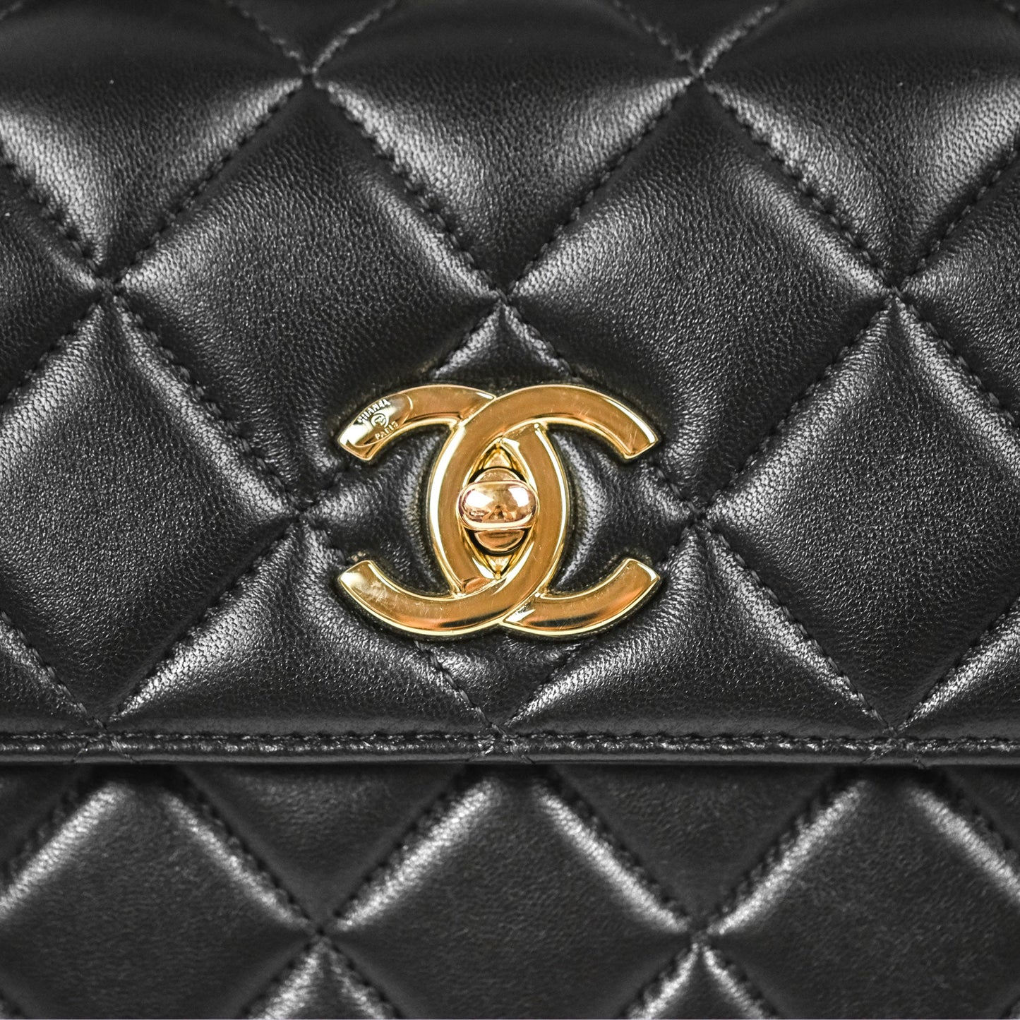 Chanel Trendy CC Small Black Lambskin Gold Hardware