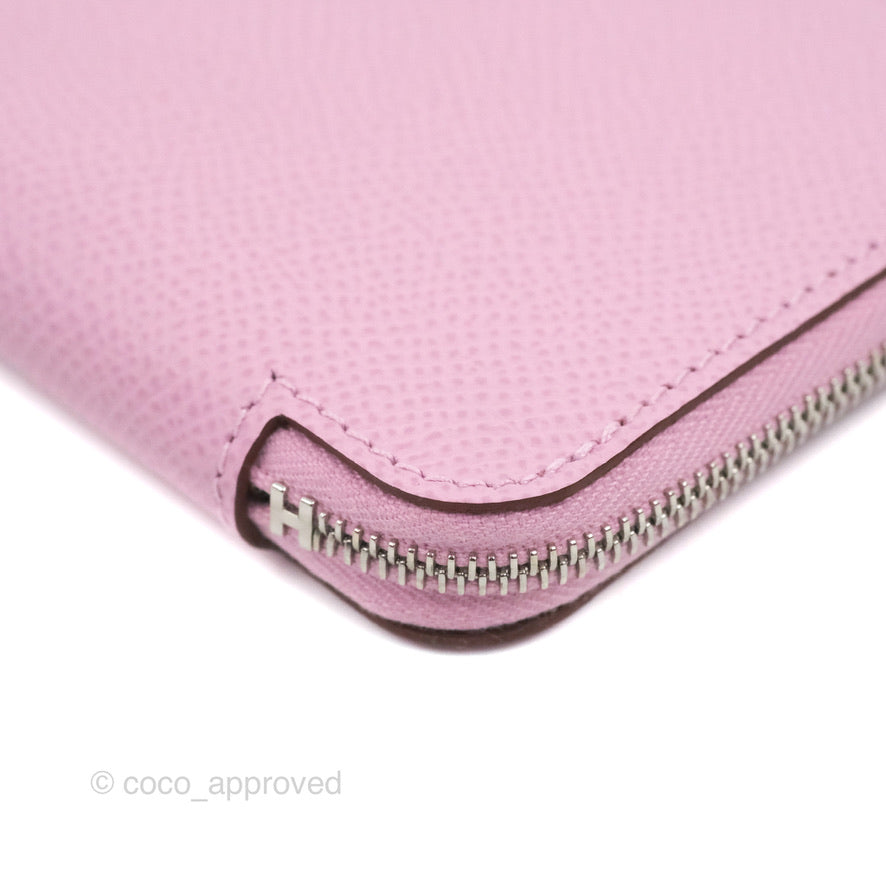 Hermès Silk In Compact Wallet Pink Epsom