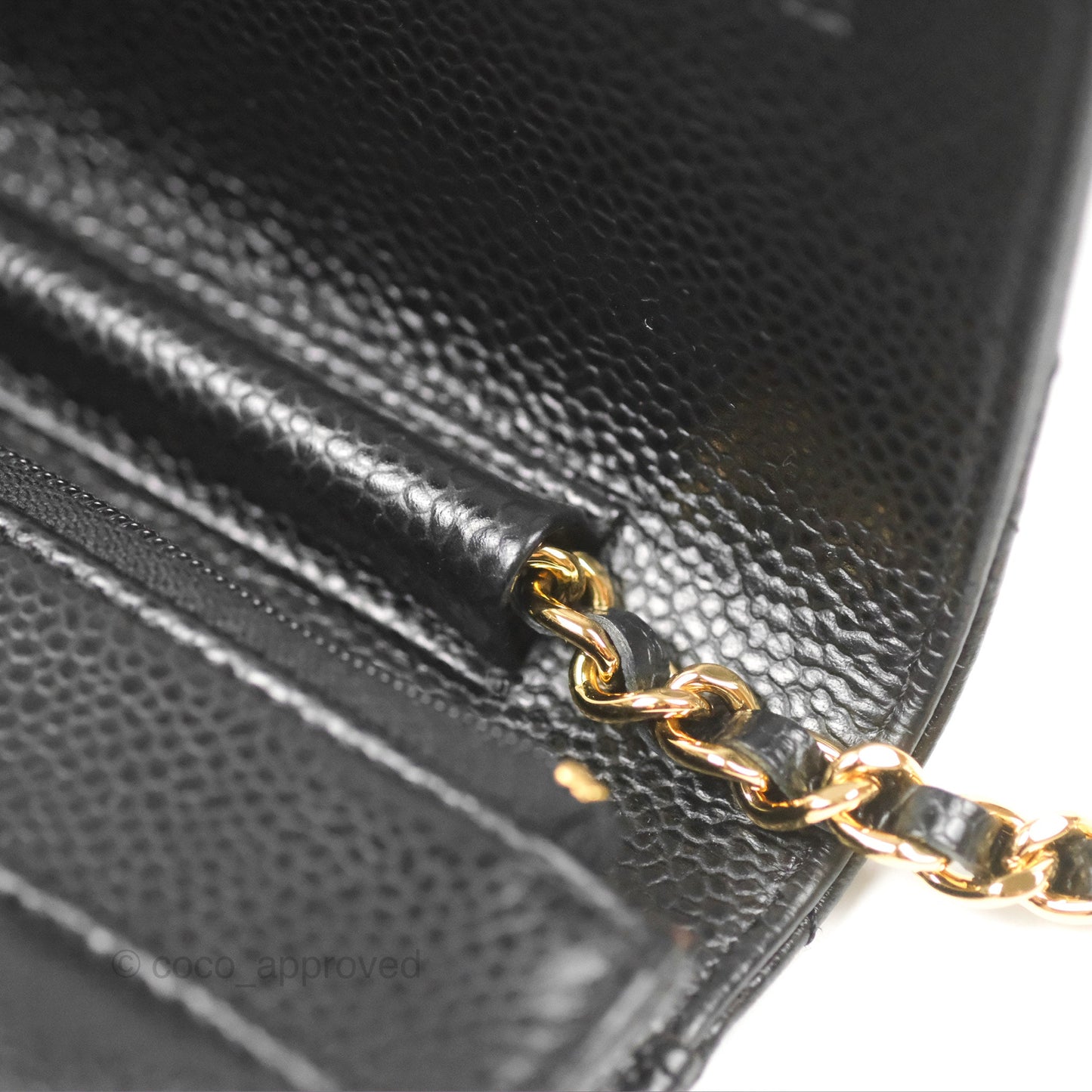 Chanel Classic Quilted WOC Black Caviar Gold Hardware