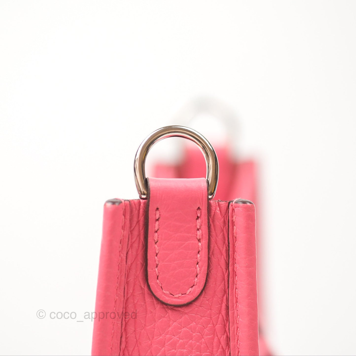 Hermès Mini Evelyne 16 Rose Azalee Clemence Palladium Hardware