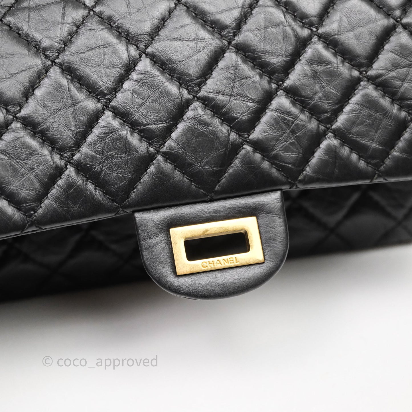 Chanel Reissue 225 Flap Black Aged Calfskin Gold Hardware