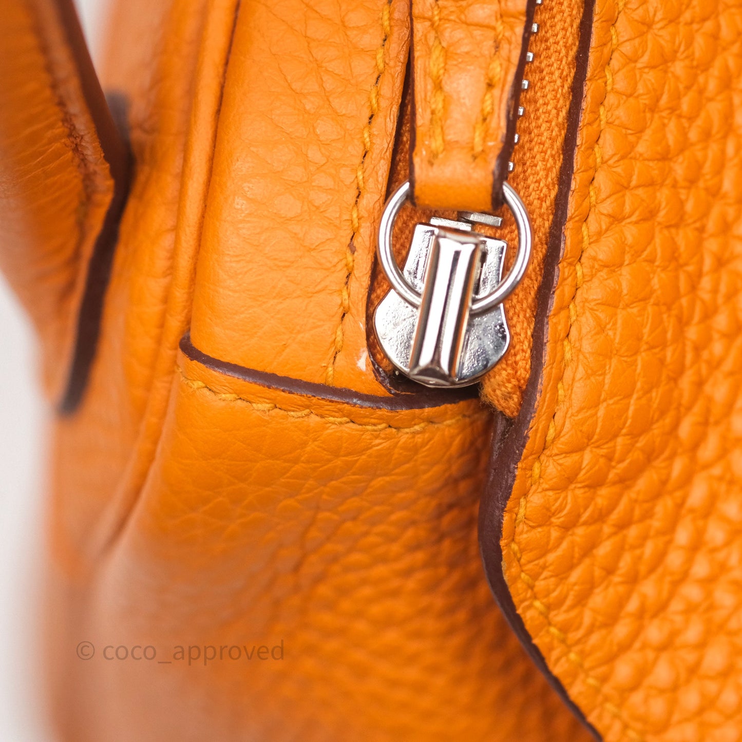 Hermès Lindy 30 Abricot I9 Clemence Palladium Hardware