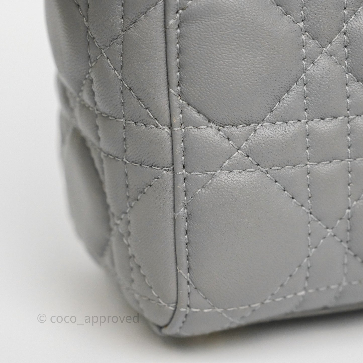 Dior Lady Dior My ABCDior Grey Lambskin Cannage