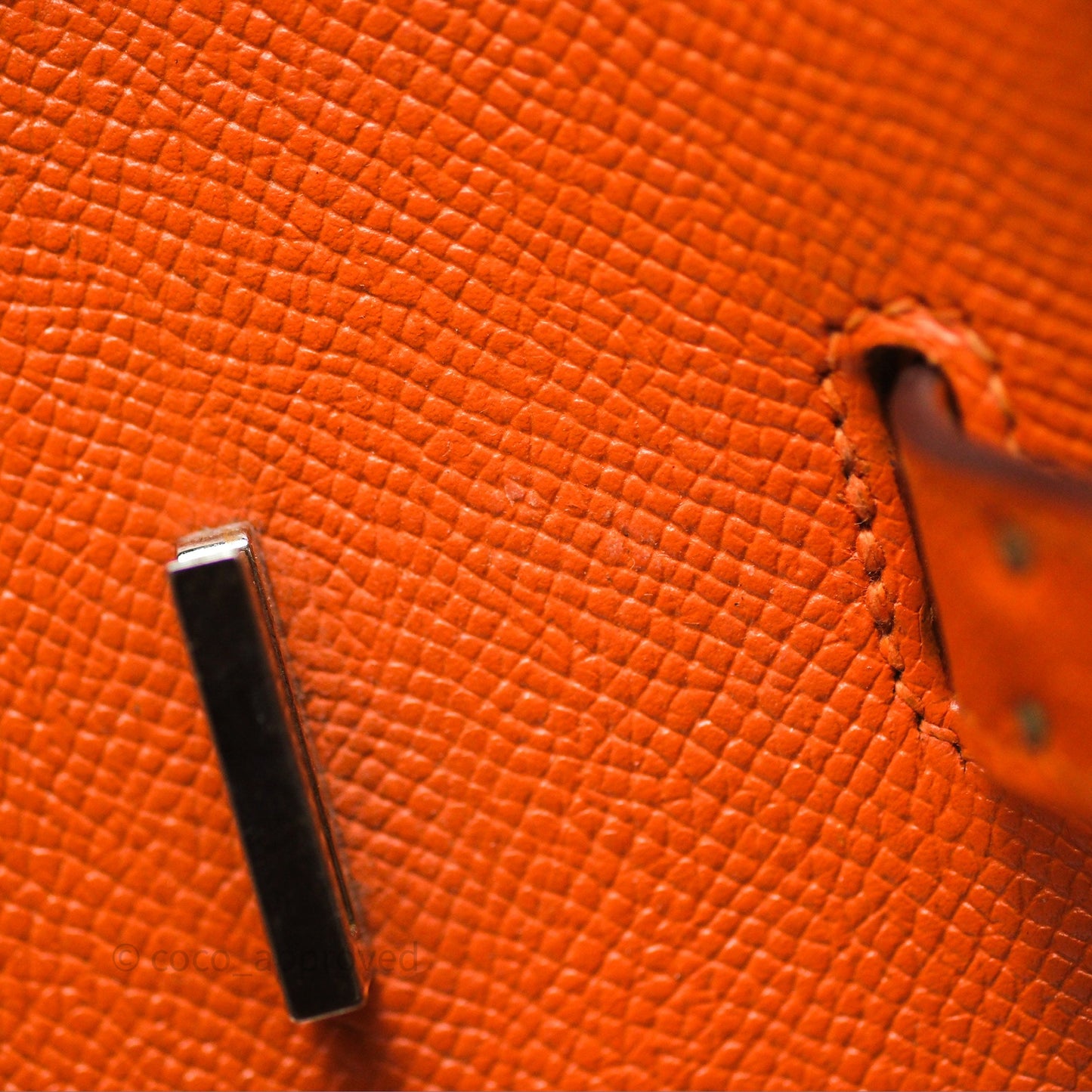 Hermès Birkin 30 Retourne Orange Epsom Palladium Hardware