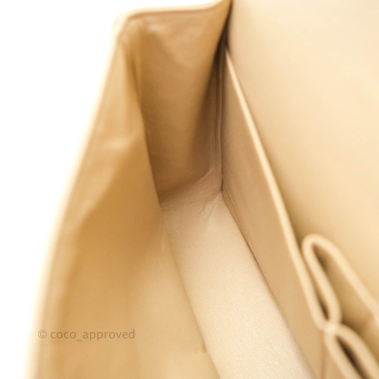Chanel M/L Medium Double Flap Bag Beige Caviar Gold Hardware