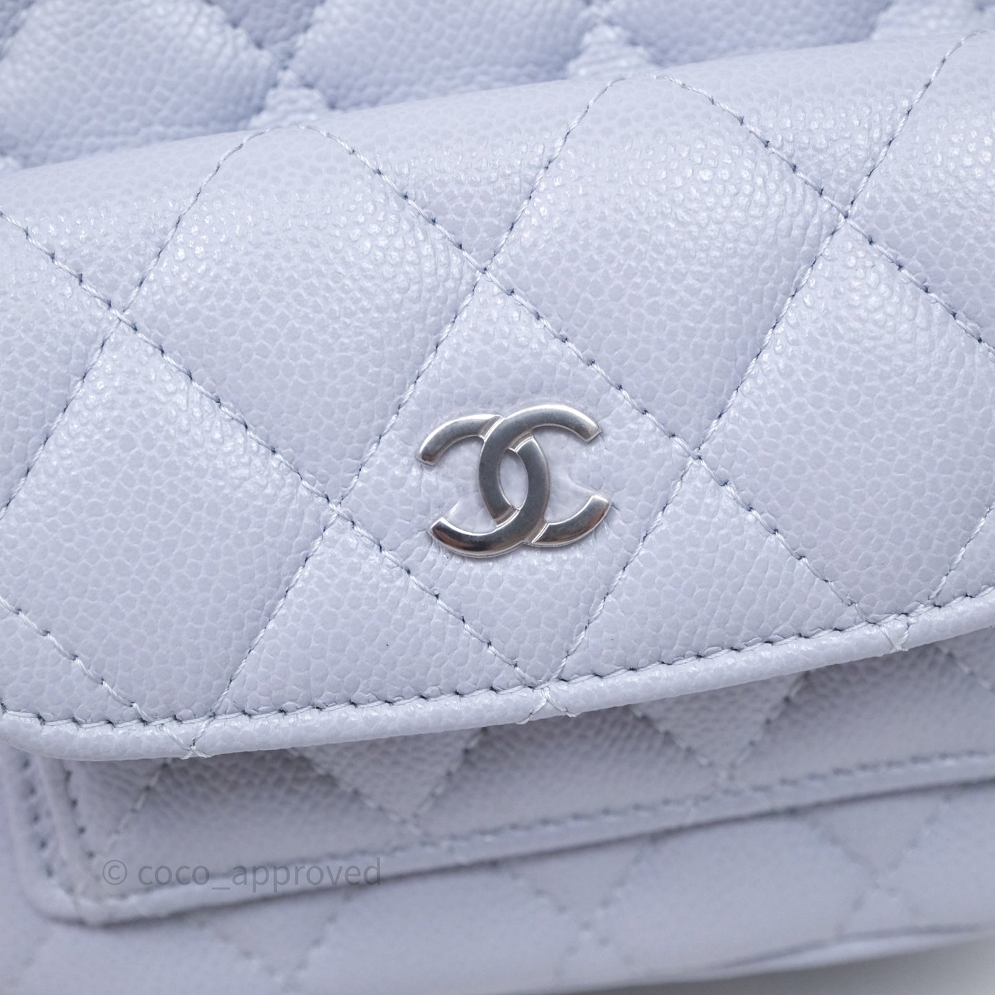 Chanel Classic Mini Backpack Light Blue Caviar Silver Hardware