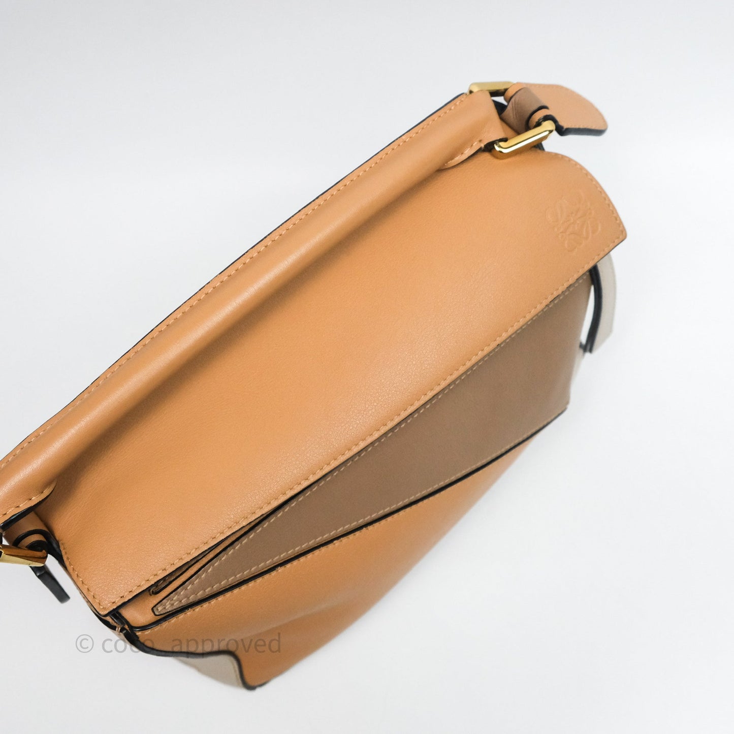 Loewe Small Puzzle Bag Warm Desert & Mink Two Tone Calfskin