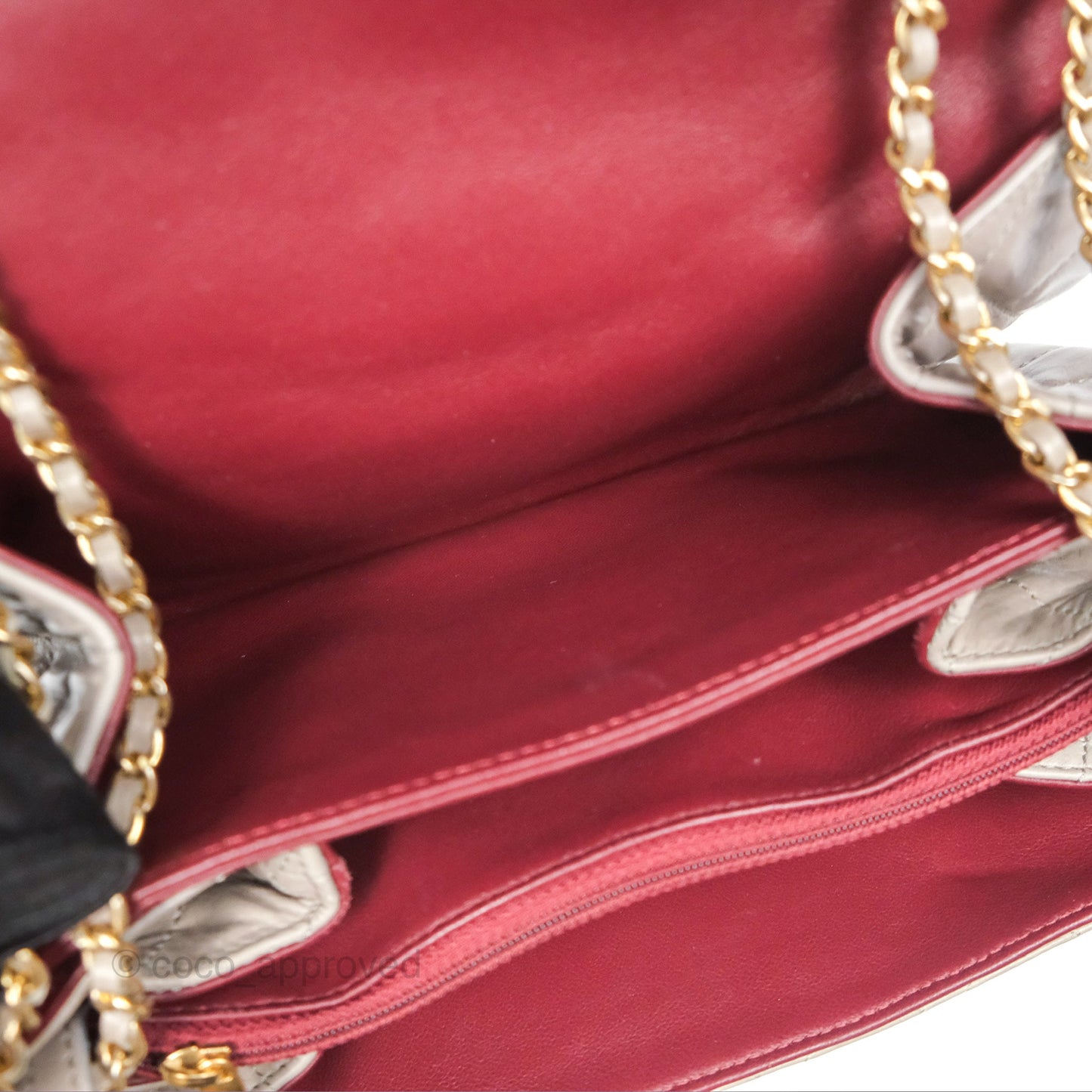 Chanel Accordion Flap Bag Taupe Crinkled Glazed Calfskin