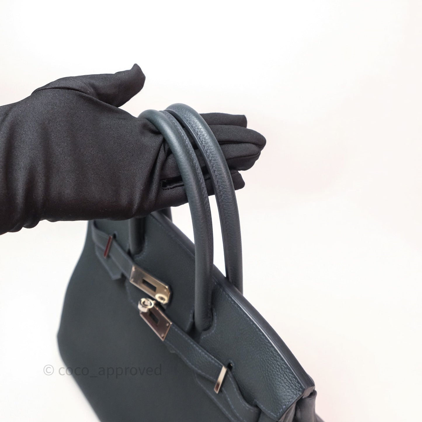 Hermès Birkin 30 Vert Rousseau V0 Togo Palladium Hardware