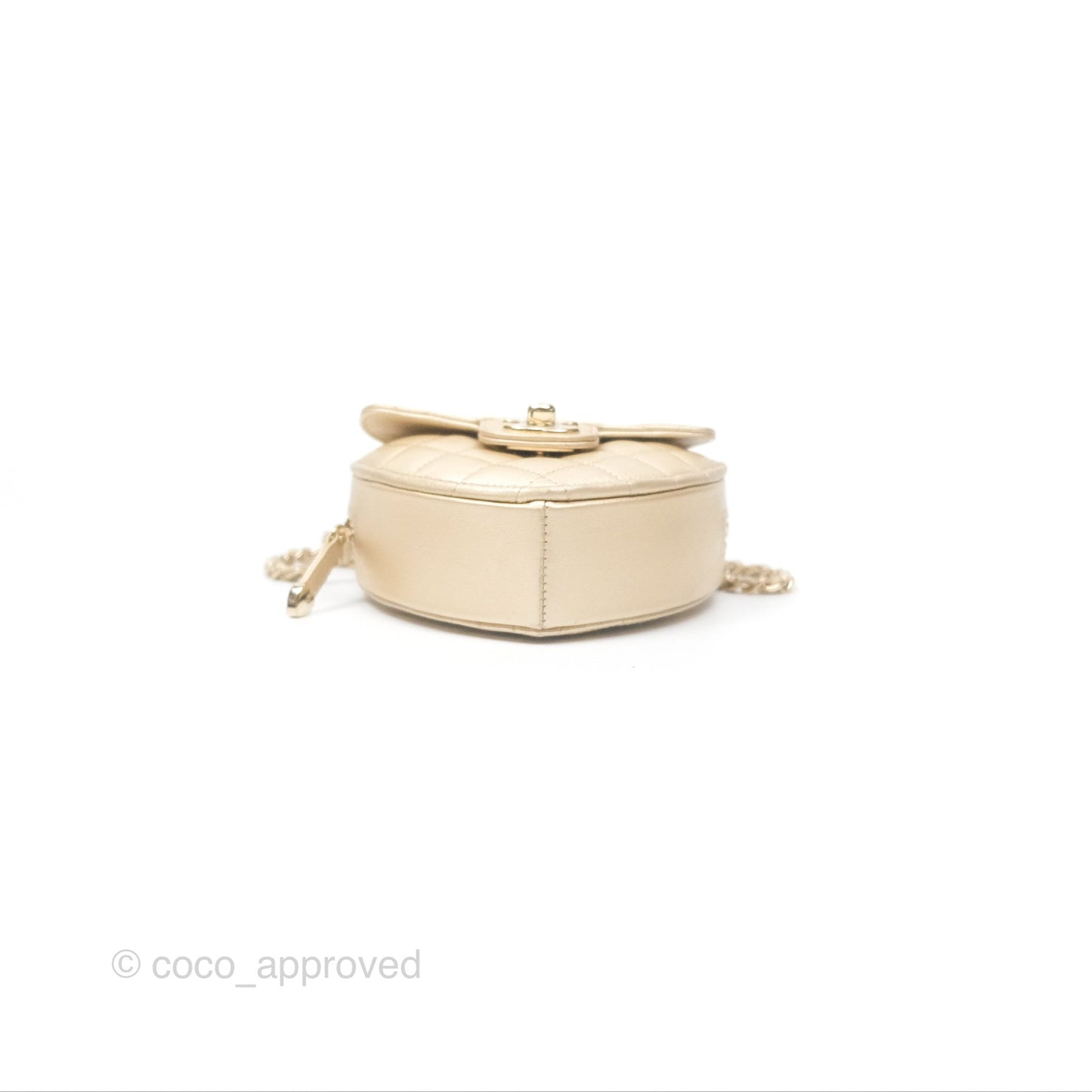 Chanel Small Heart Bag Gold Lambskin Gold Hardware 22S