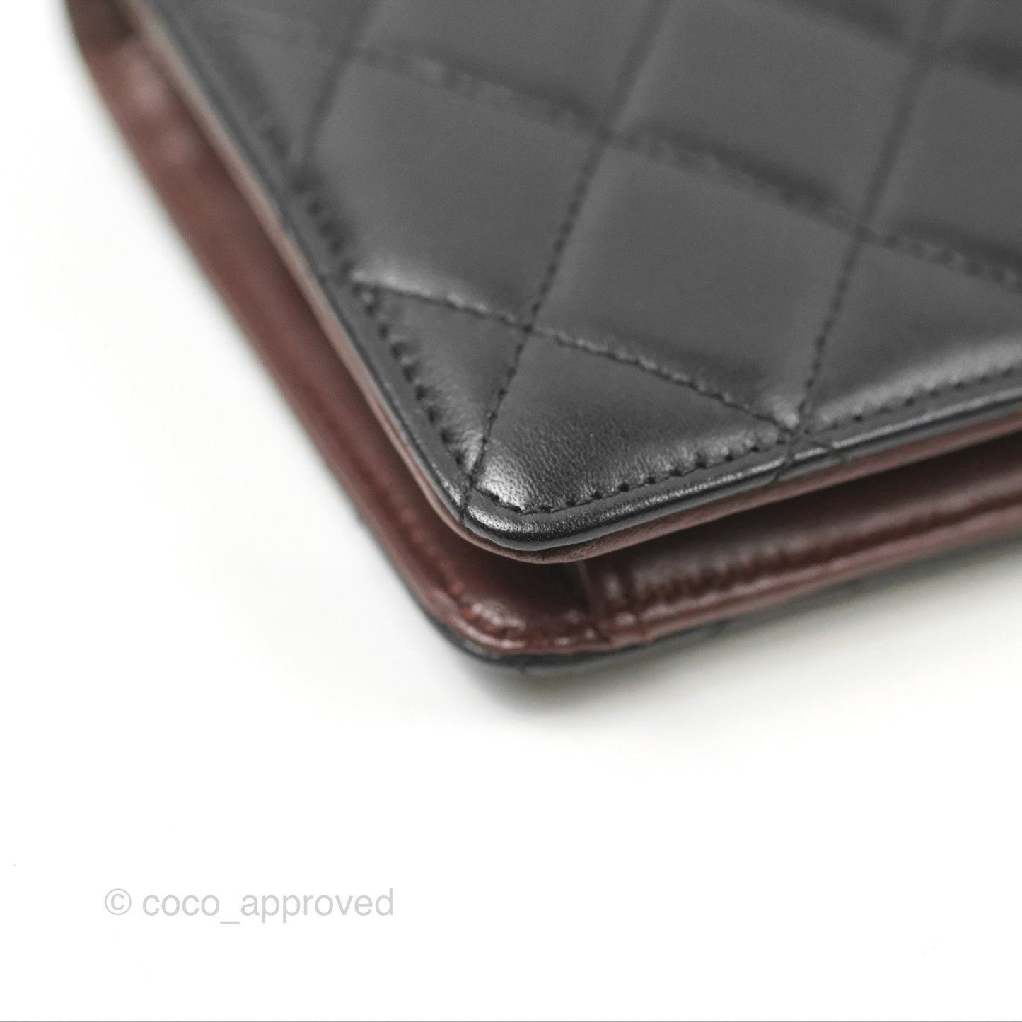 Chanel Classic Quilted Long Wallet Black Lambskin Silver Hardware