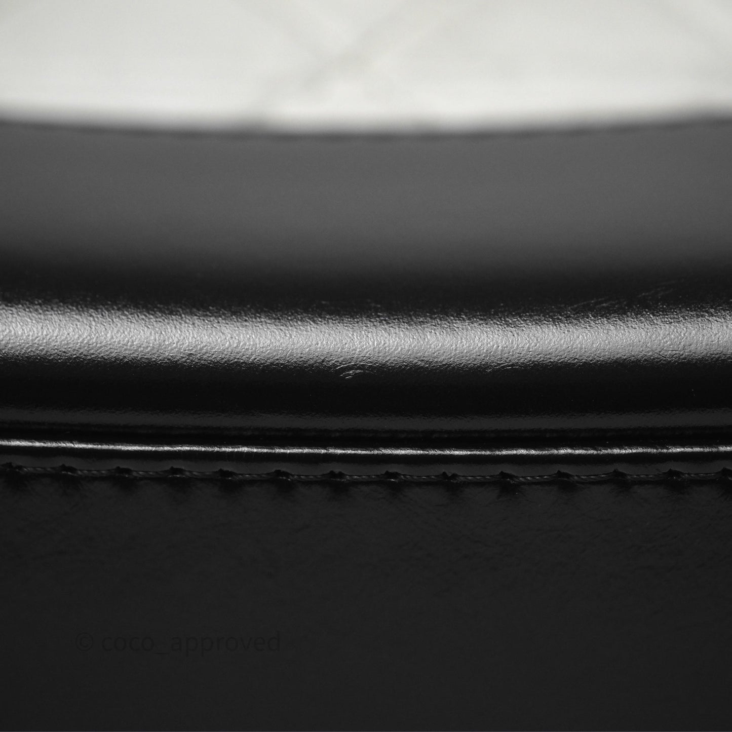 Chanel Small Gabrielle Backpack White Black Aged Calfskin