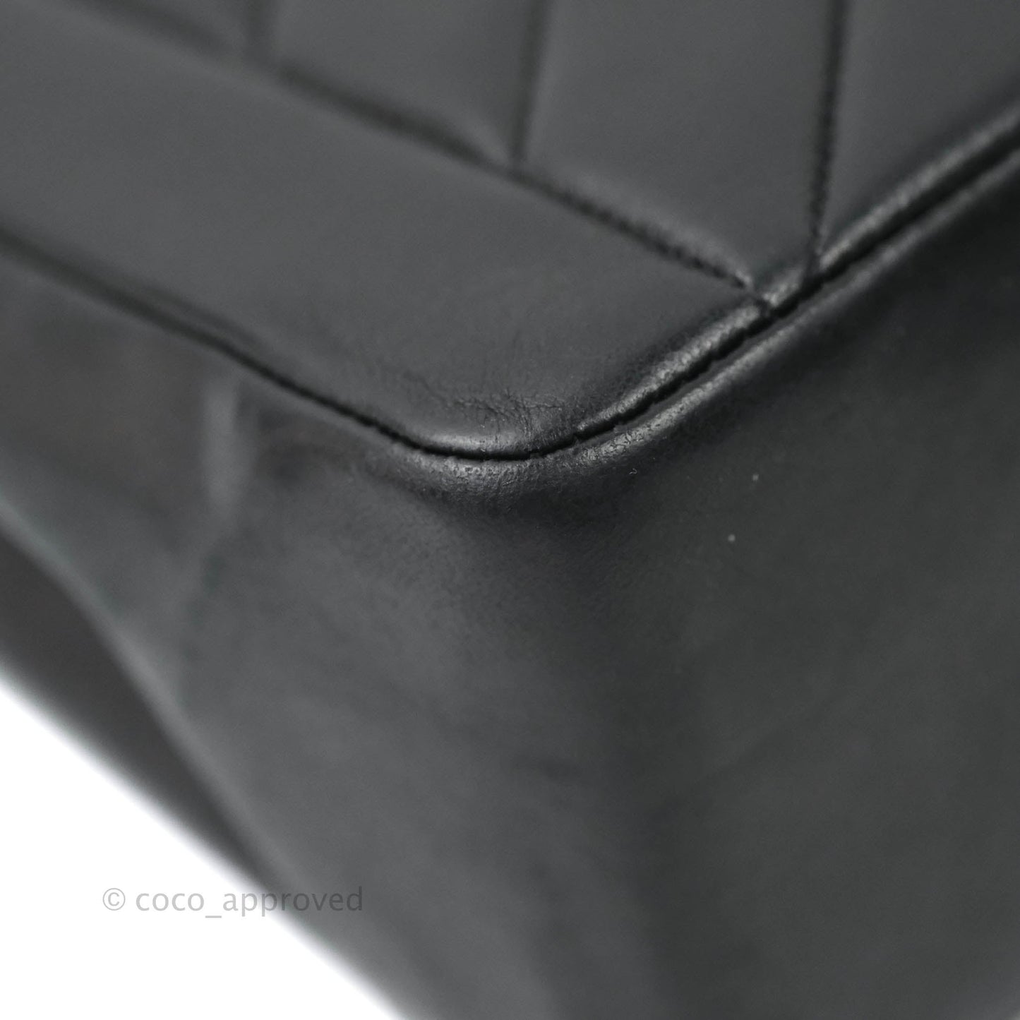 Chanel Vintage Chevron Black Single Flap Lambskin 24K Gold Hardware