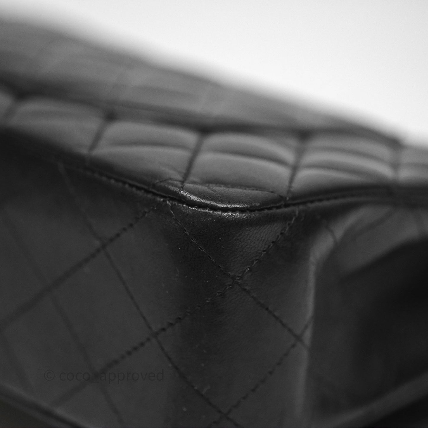 Chanel Classic M/L Medium Flap Quilted Black Lambskin Gold Hardware