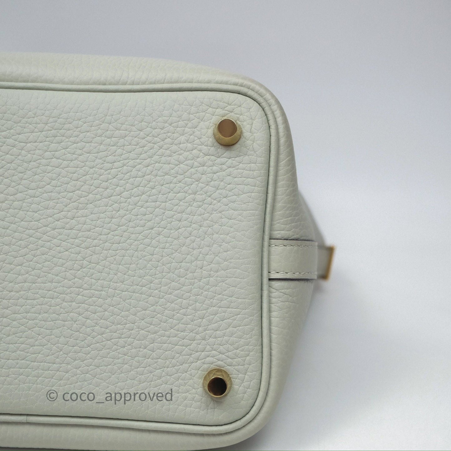 Hermès Picotin Lock 18 Gris Névé 0V Clemence Gold Hardware