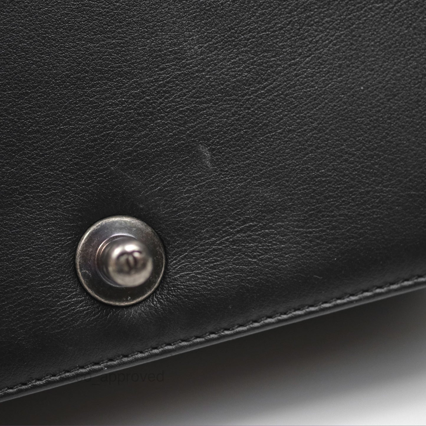 Chanel Small Boy Black Calfskin Ruthenium Hardware