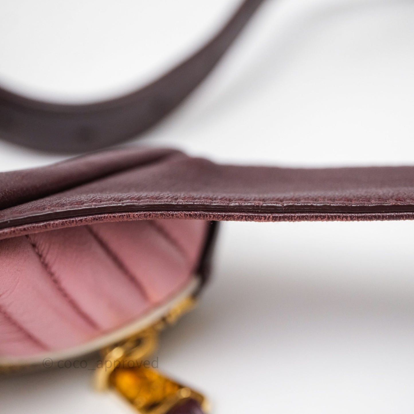 Miu Miu Bumbag Burgundy/Pink Gold Hardware