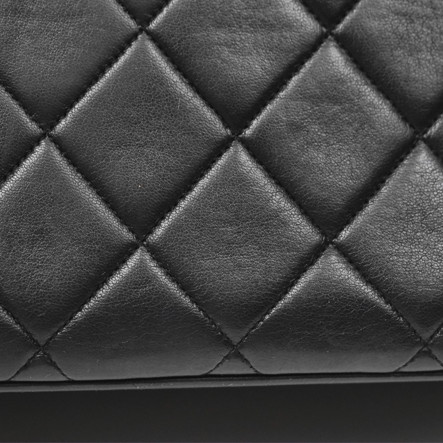 Chanel Vintage Flap Bag Black Lambskin 24K Gold Hardware