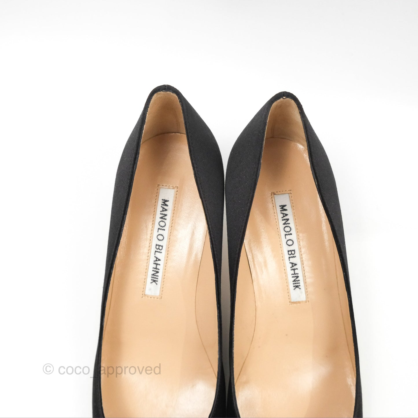 Manolo Blahnik Black Satin Hangisi Jewel Buckle Pumps Size 36.5