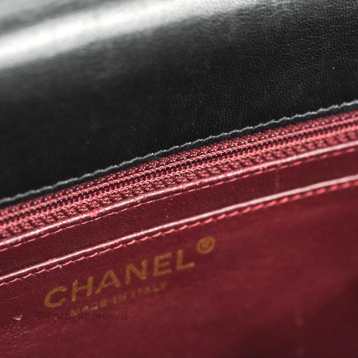 Chanel Single Flap Maxi Lambskin Black Gold Hardware