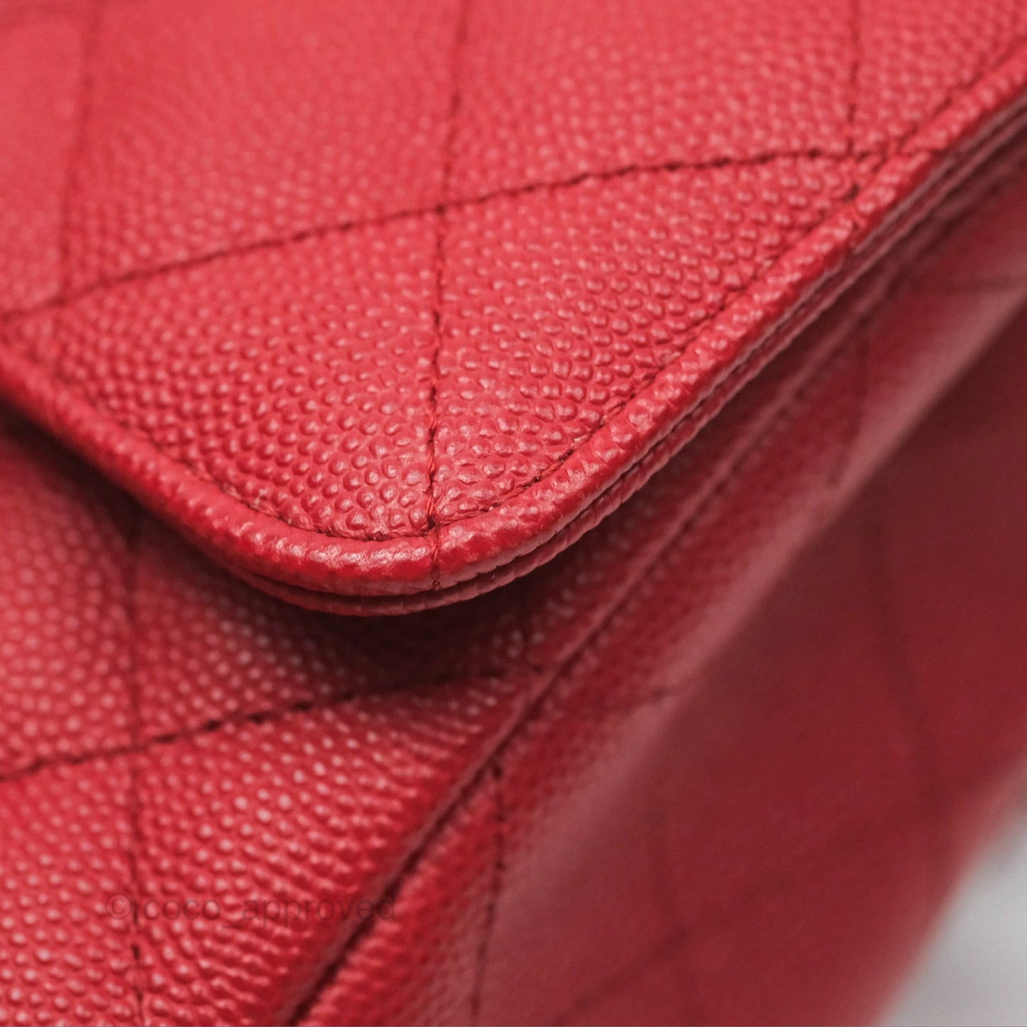 Chanel Quilted Mini Rectangular Red Caviar Silver Hardware