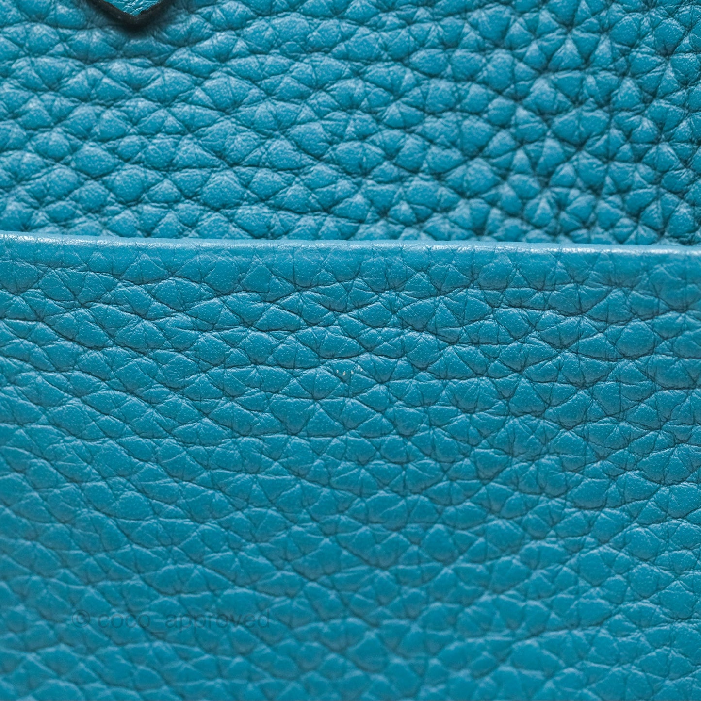 Hermès Lindy 34 Blue Jean Clemence Palladium Hardware