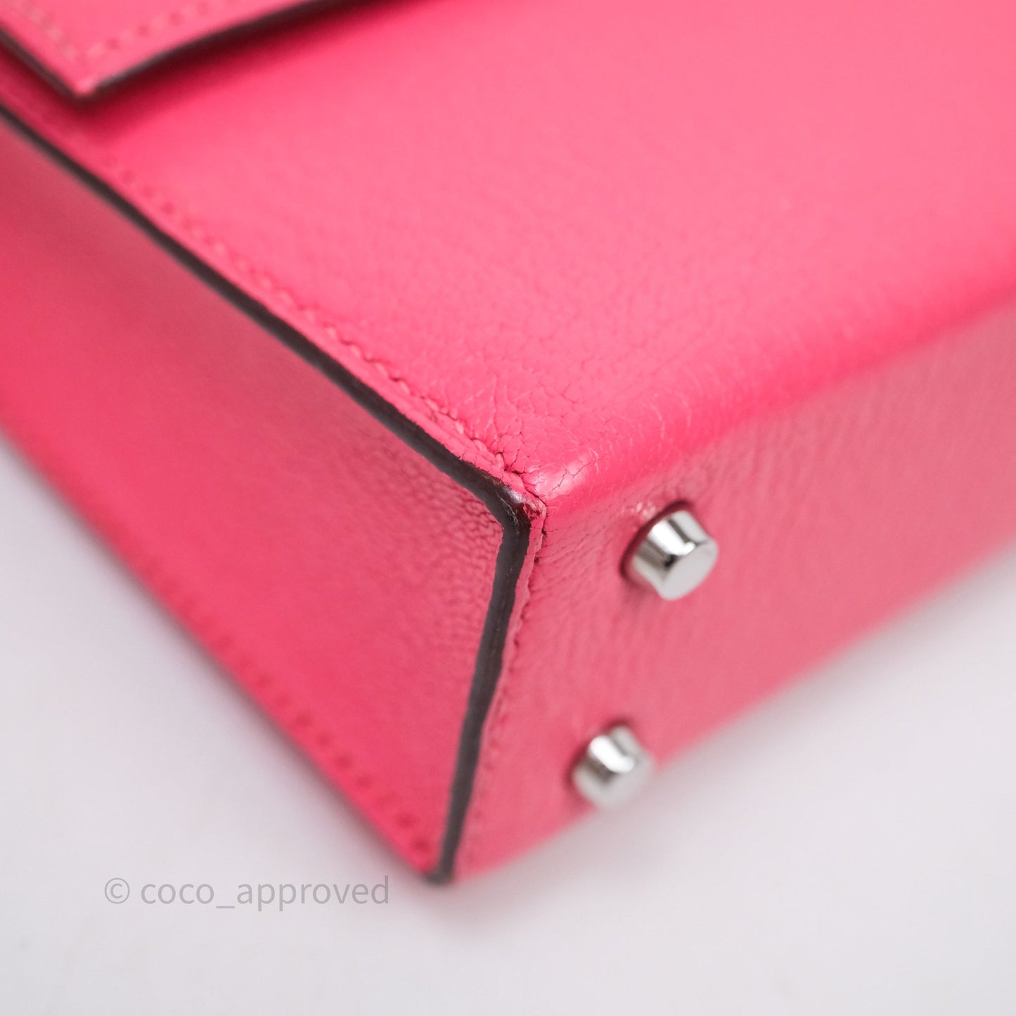 Hermès Mini Verrou Chaine Bag Rose Lipstick U5 Chevre Mysore Palladium Hardware
