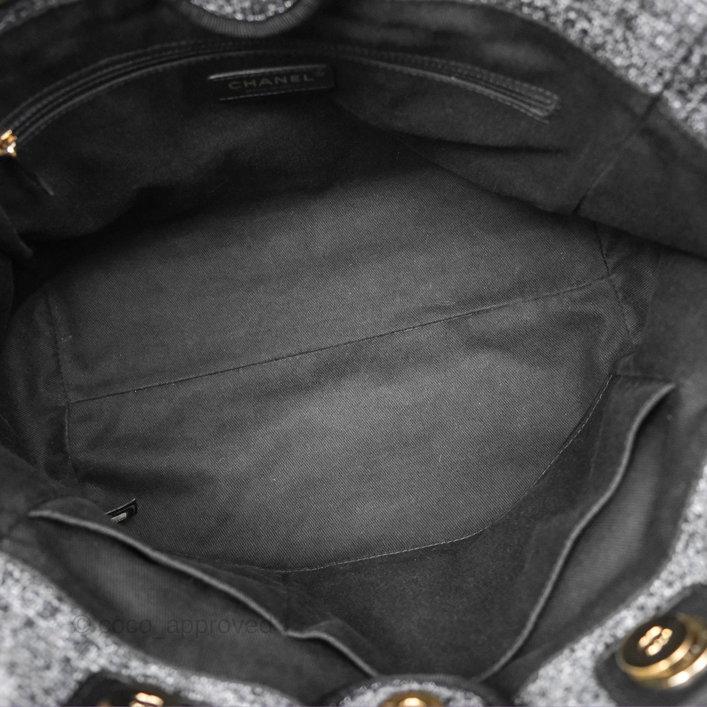 Chanel Medium Deauville Black Charcoal Tote