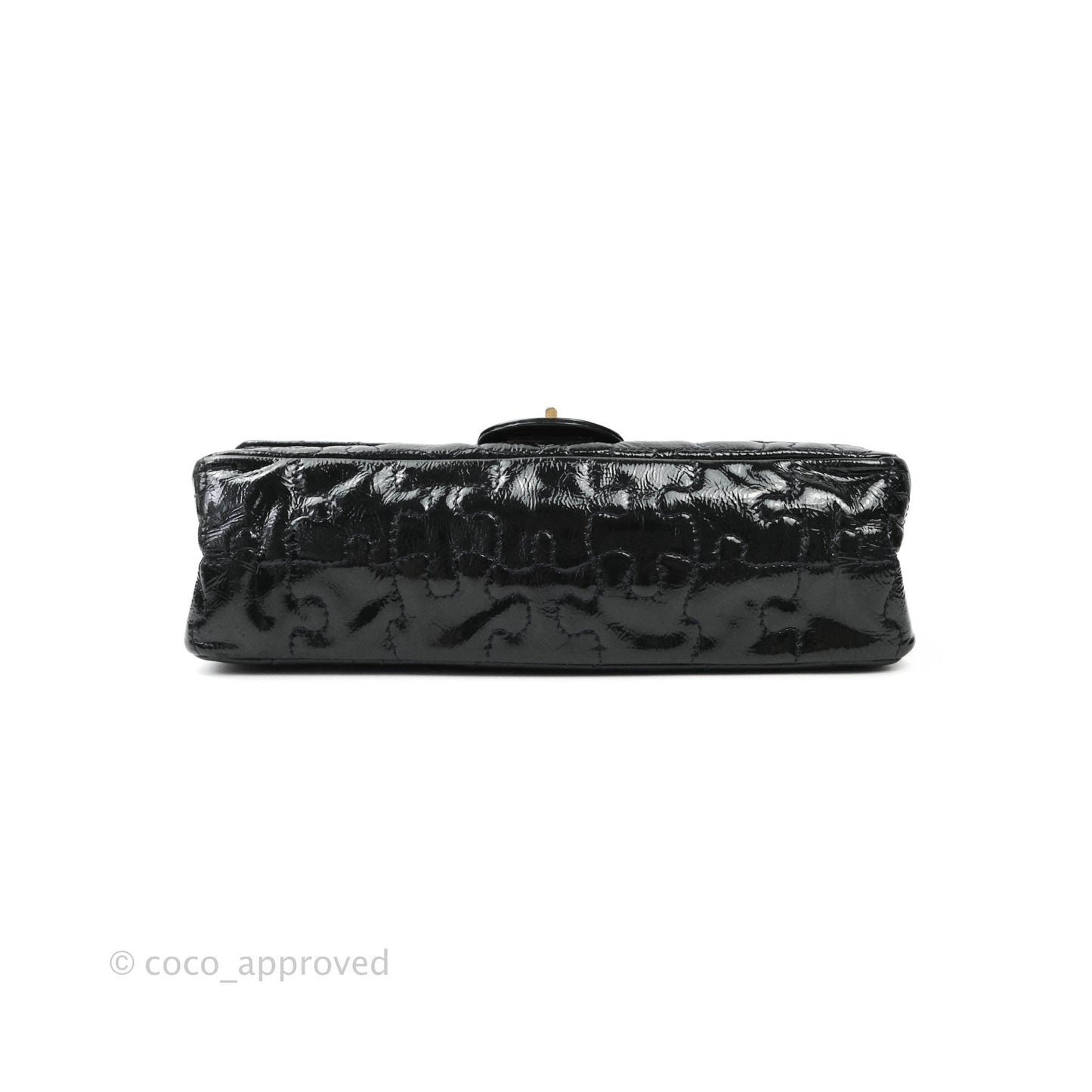 Chanel Puzzle 2.55 Reissue East West Flap Dark Green Patent Gold Hardware