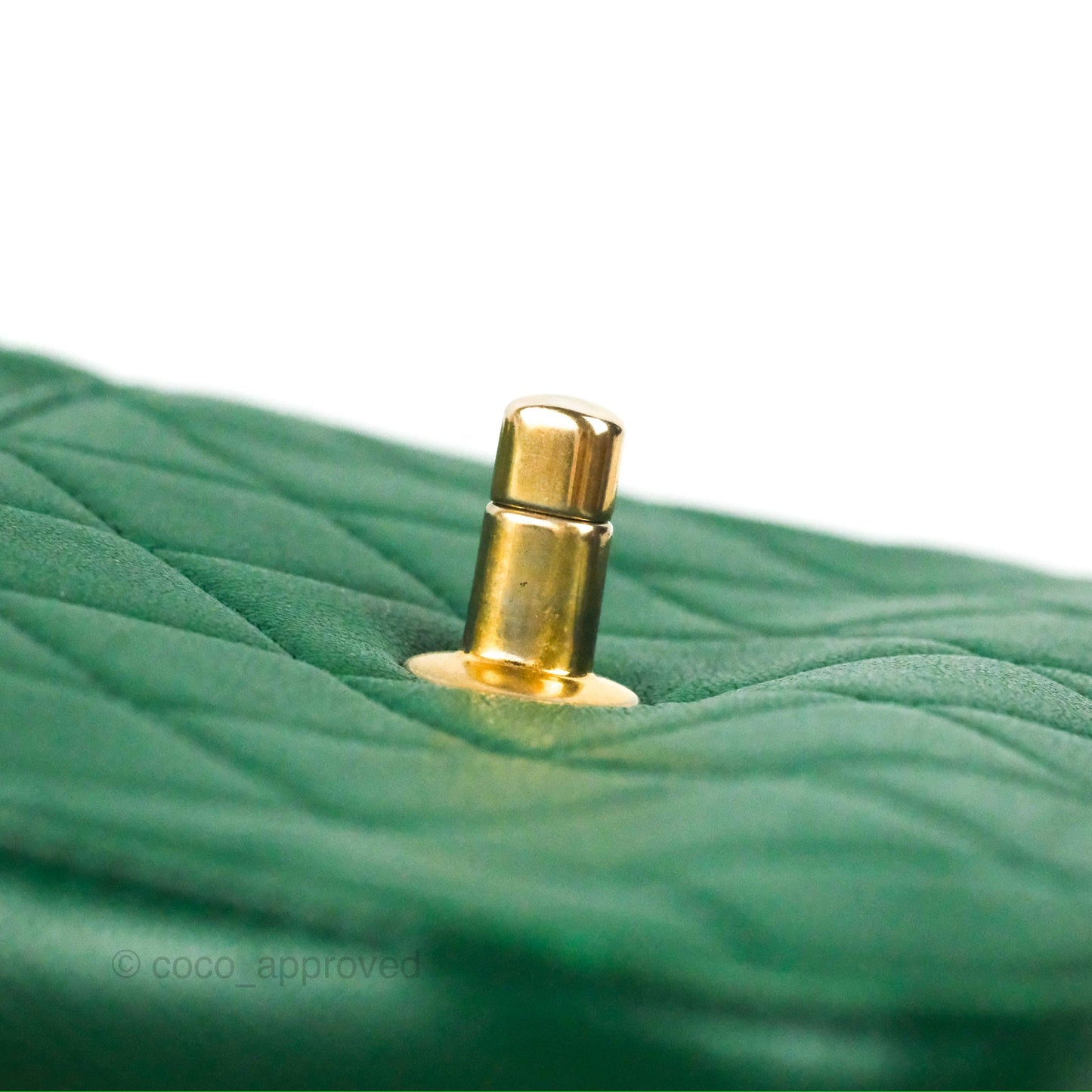 Chanel Chain Infinity Top Handle Bag Green Lambskin Aged Gold Hardware