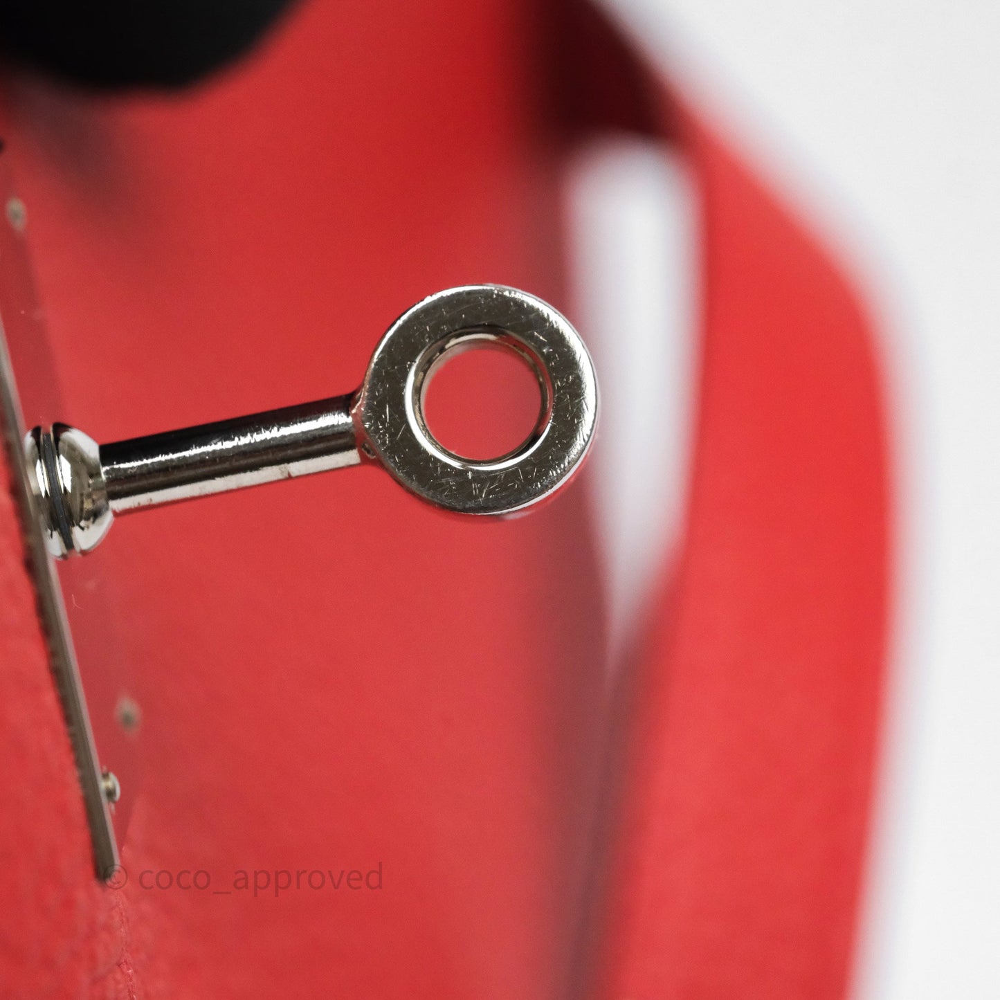 Hermès Kelly 35 Retourne Red Togo Palladium Hardware