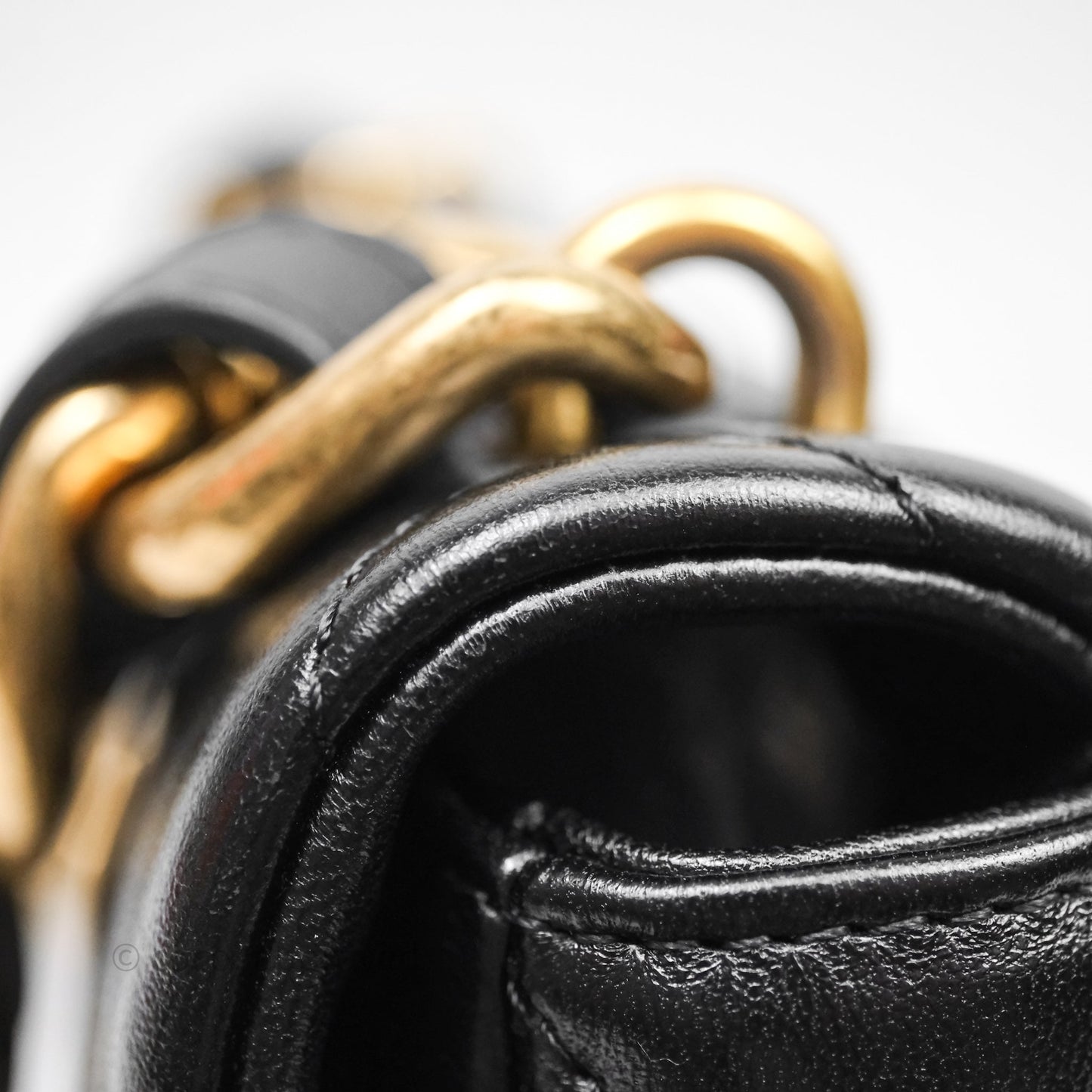 Chanel Small Funky Town Black Lambskin Aged Gold Hardware