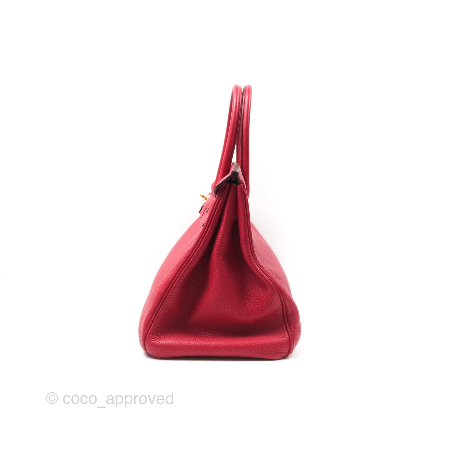Hermès Retourne Birkin 35 Red Togo Gold Hardware