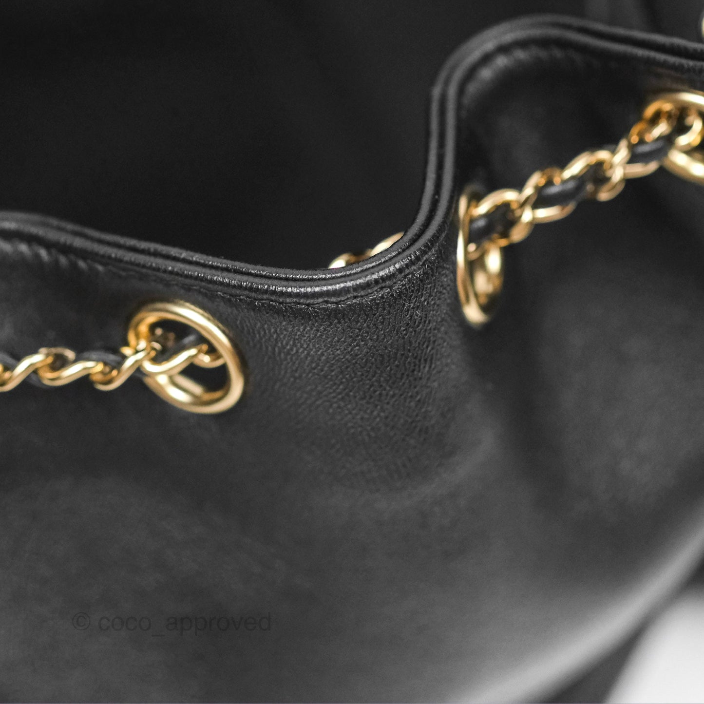 Chanel Quilted Small Duma Drawstring Backpack Black Lambskin