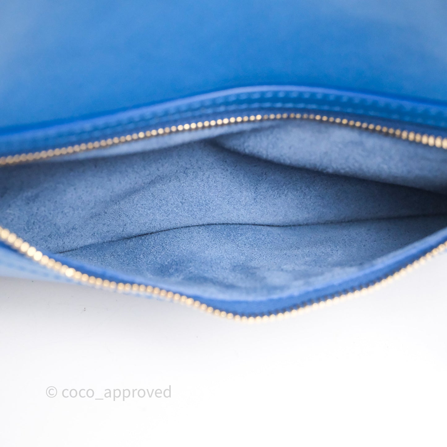 Celine Flat Luggage Tote Bag Blue Calfskin