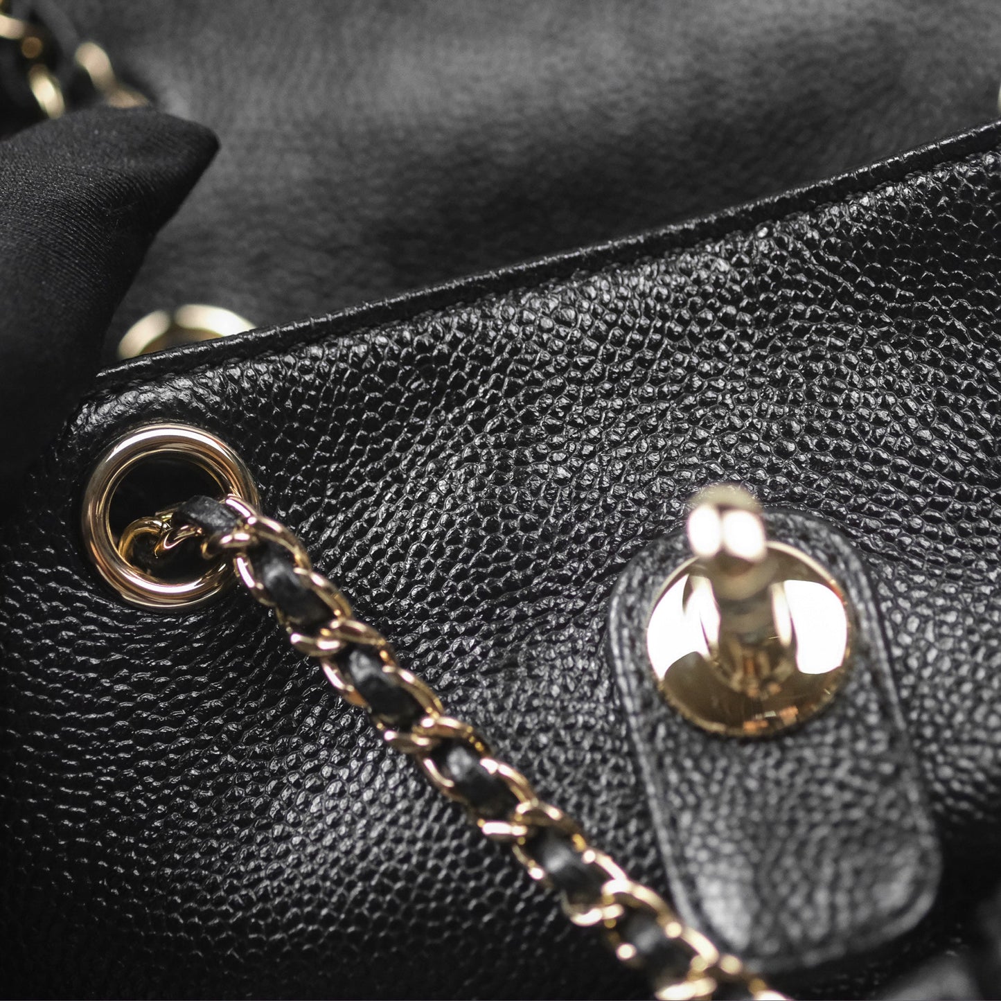 Chanel Duma Backpack Small Black Caviar Gold Hardware