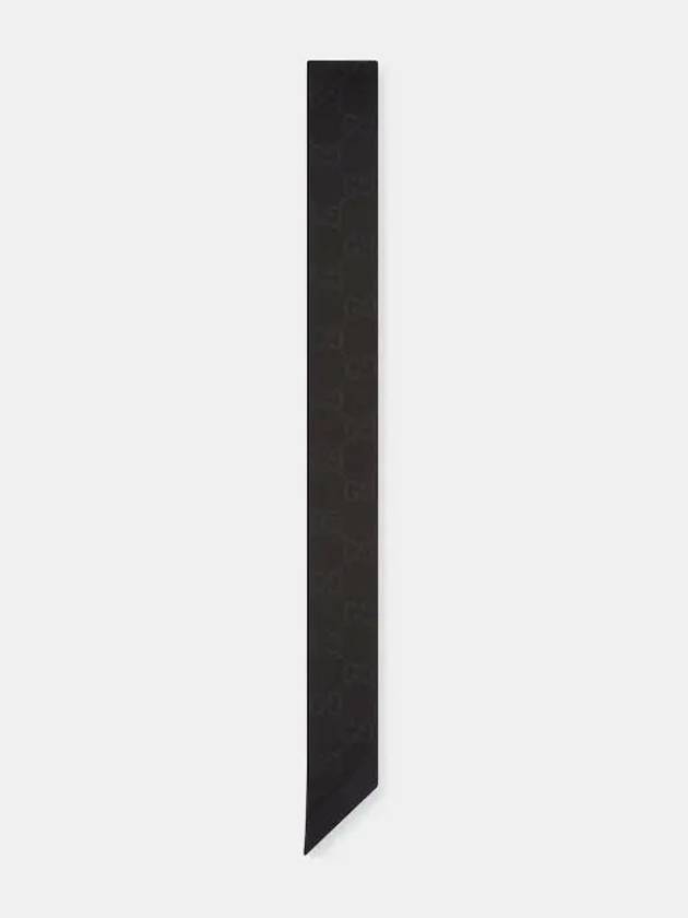 Luxury Gucci Trending 2025 GG Printed Silk Neck Bow Black