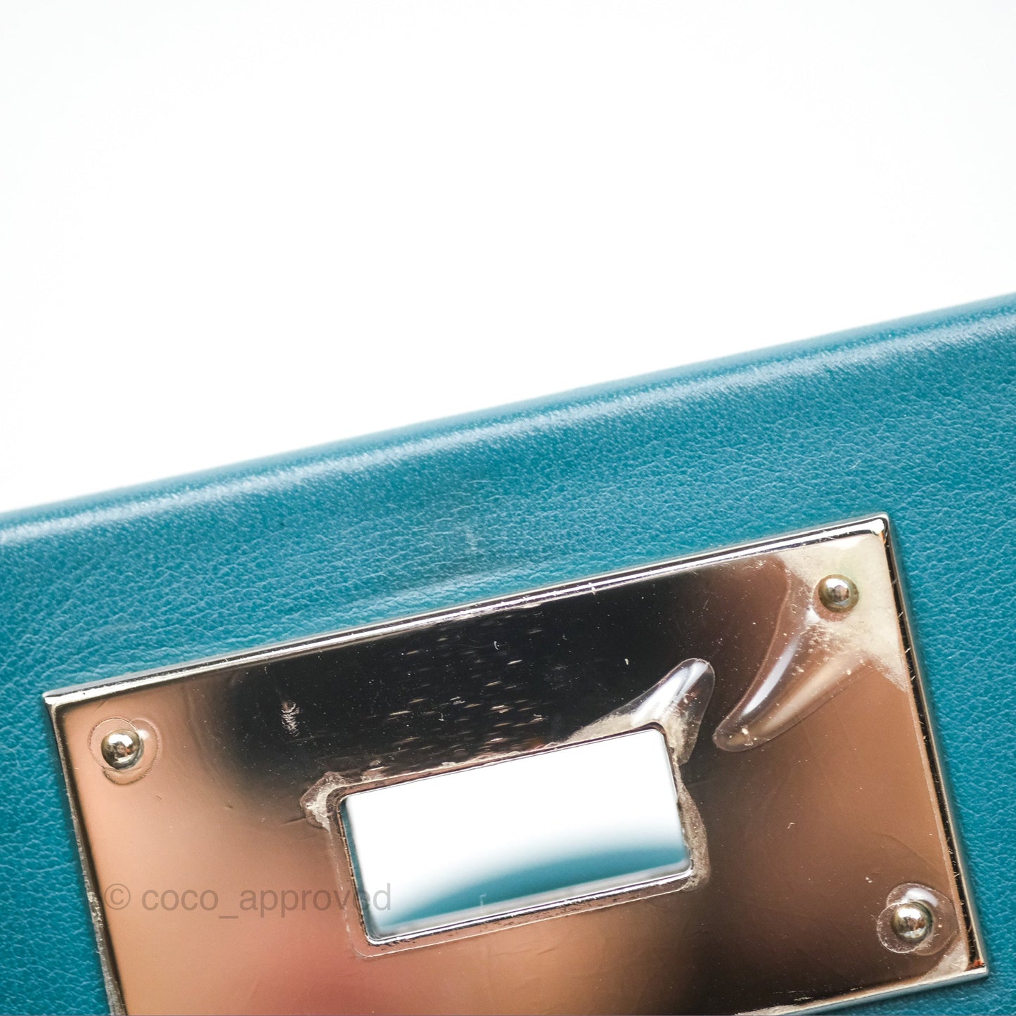 Hermès 24/24 21 Mini Vert Bosphore Evercolor Swift Palladium Hardware