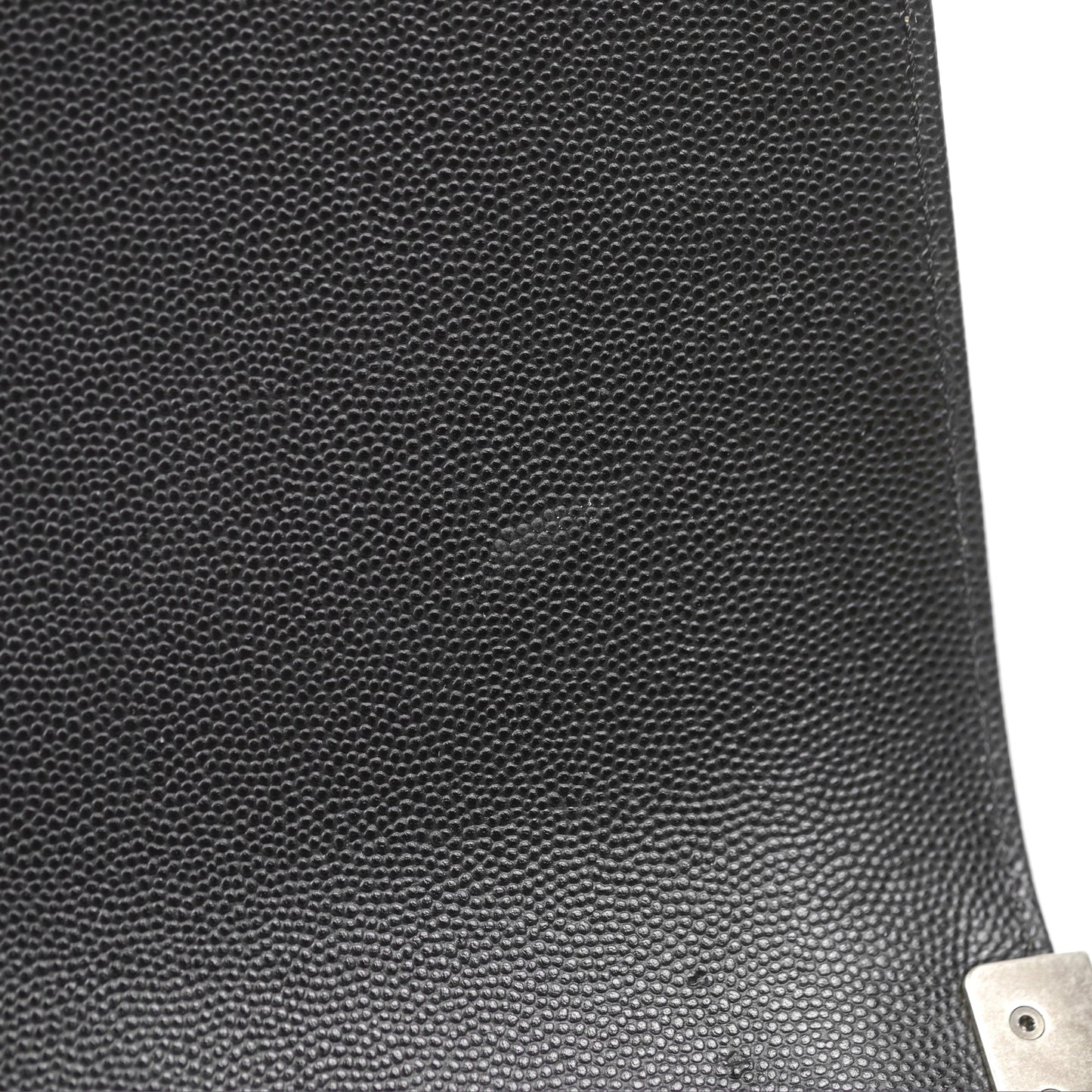 Chanel Boy Quilted Medium Black Caviar Ruthenium Hardware