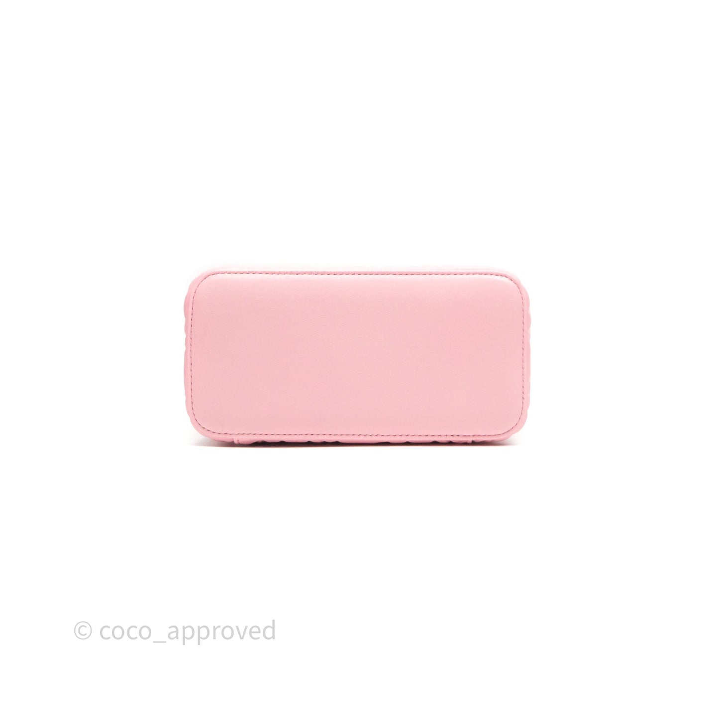 Chanel Vanity with Chain Camellia Embossed Pink Lambskin Gold Hardware