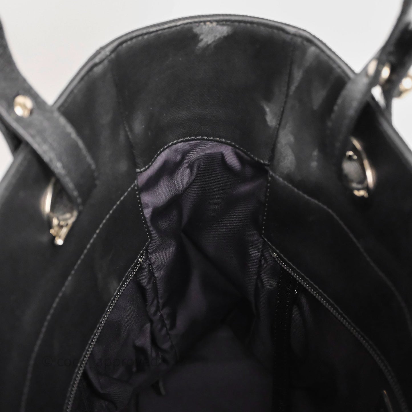 Chanel Quilted Paris Biarritz Tote PM Black Coated Canvas