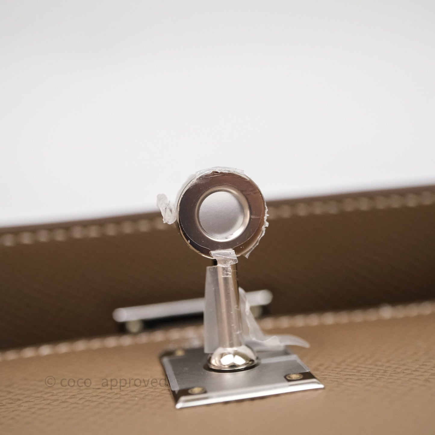 Hermes Kelly 25 Etoupe 18 Epsom Palladium Hardware