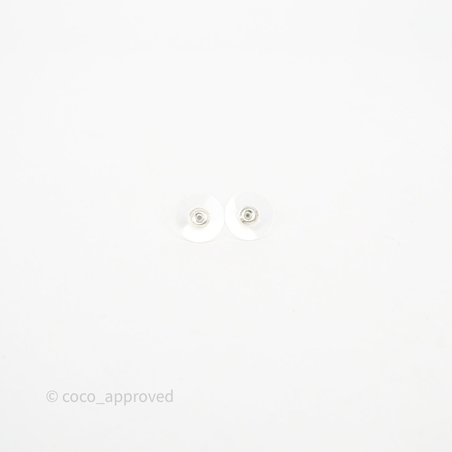 Chanel CC Black/ Green Resin Drop Earrings Silver Tone 26X