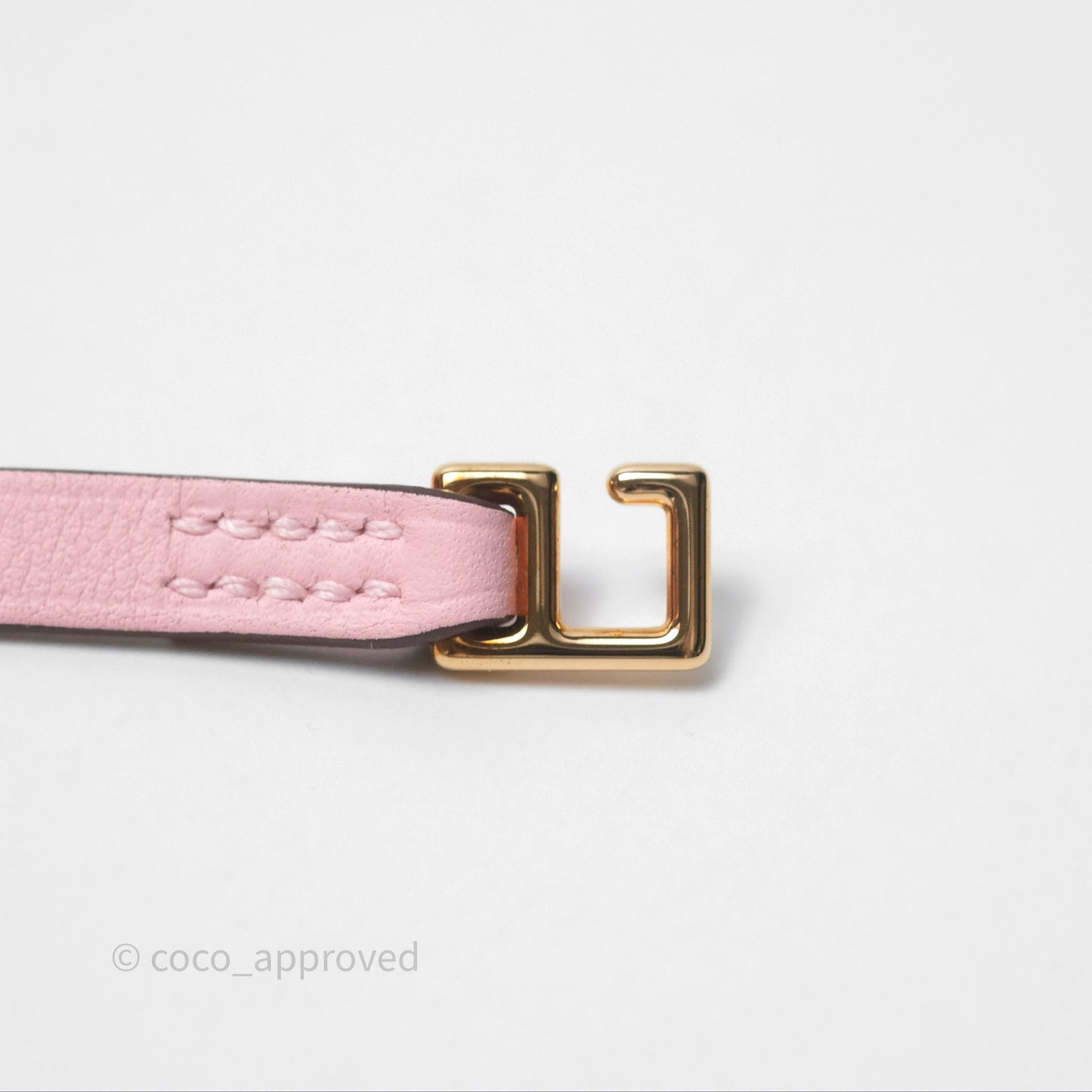 Hermès Rivale Mini Bracelet Rose Sakura 3Q Swift Rose Gold Hardware