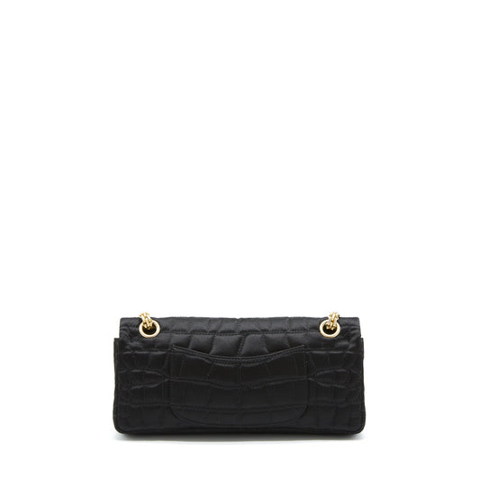 Chanel 2.55 Reissue Flap Bag Satin Black GHW