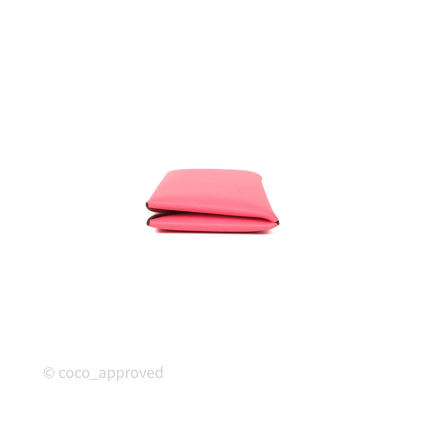 Hermès Calvi Card Holder Rose Azalee 8W Epsom Palladium Hardware